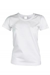 Koszulka damska-Biała, taliowana - Odzież z nadrukiem