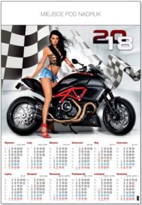 Kalendarz Jednoplanszowy - Motocykl