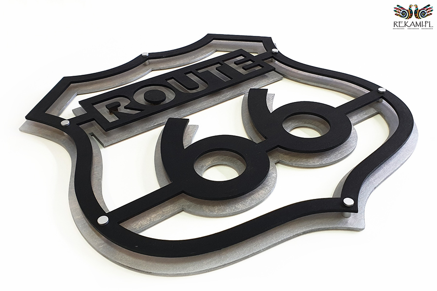 Emblemat Route 66 - Dla miłośników motocykli